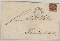 Dänemark (in D.), ca. 1864, Mi.- Nr.: 7 als EF auf Fernbrief von ...