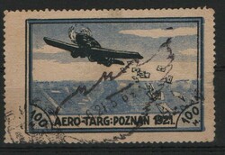 Polen, 1921, Flugpostvignette zu 100 Mk., Flugtag Poznan 1921, ...
