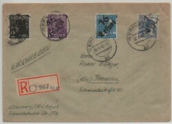 SBZ, Handstempel, Bez. 16, Erfurt, 166 III, 167 III, 173 III + 180 ...