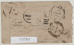 Indien, Fürstentümer, Hyderabad, ca. 1875, 2 Anna- GS- Umschlag, ...