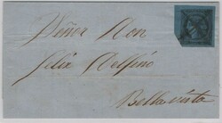 Argentinen, Corrientes, 1856, Mi.- Nr.: 1 als EF auf Fernbrief von ...