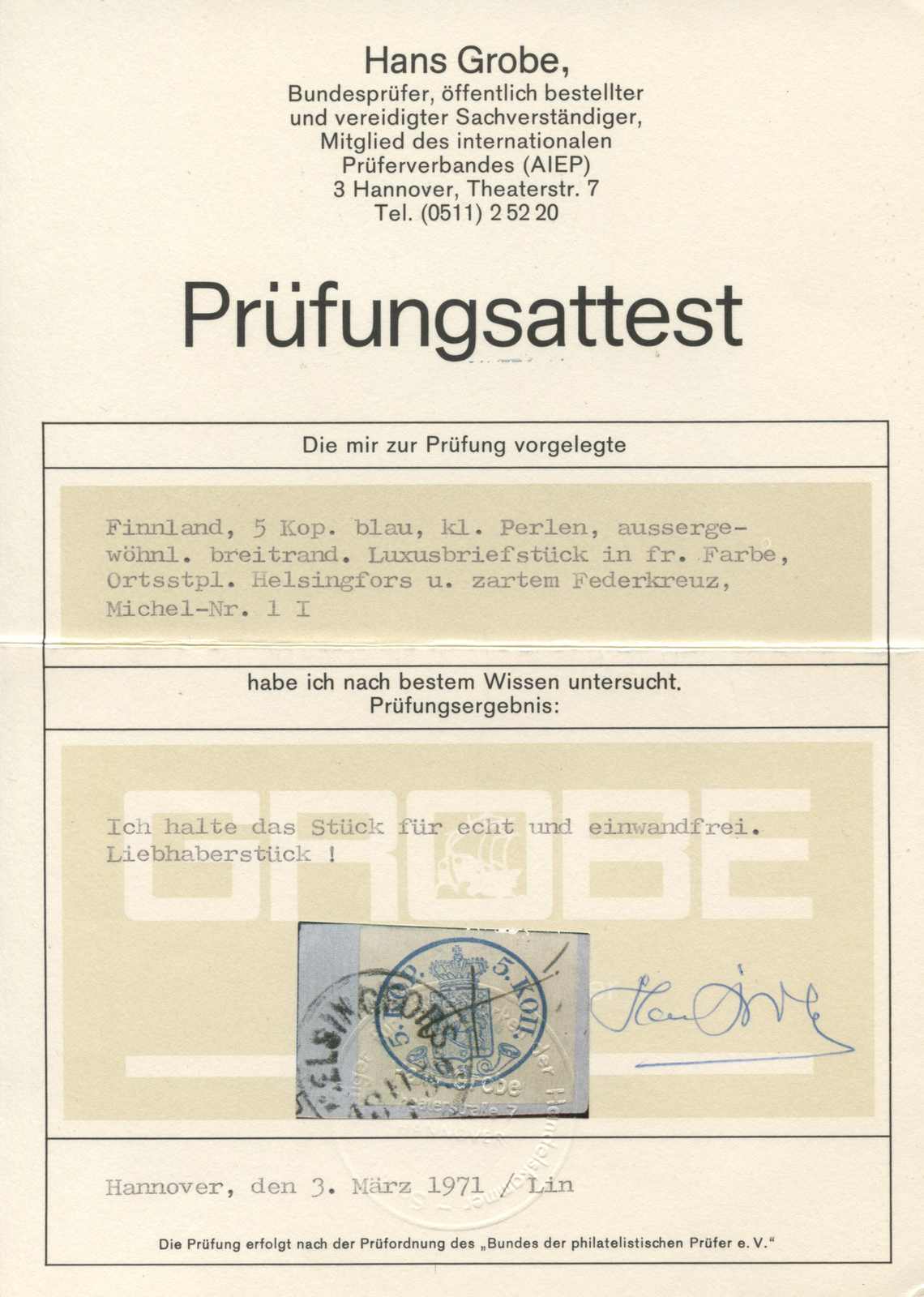 Image 1 for lot number 324 for Tiergarten 19th Stamps and Coins Auction