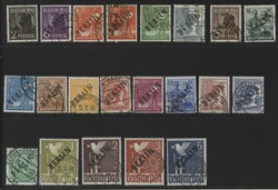 1948, Schwarzaufdruck kompletter Kabinettsatz, Markwerte je mit ...