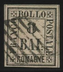 1859, 8 Baj schwarz a. rosa, allseits gut gerandet und einwandfrei, ...