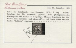 1859, 8 Baj schwarz a. rosa, allseits gut gerandet und einwandfrei, ...