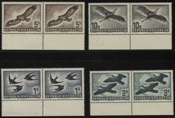 1953, Flugpost Vögel, waagerechte Luxus - ...