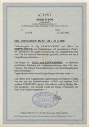 10 Pf Ziffer grauschwarz auf grau im Doppeldruck auf graustichigem ...