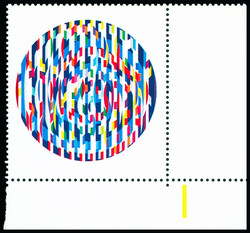 N°2113b 4f Yaacov Agam, variété couleur noire omise : deux ...