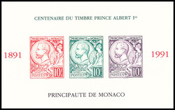 Lot de 100 BLOC-FEUILLETS n°53a Centenaire du timbre Prince Albert ...