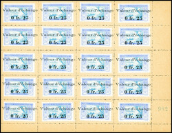 1915 Les 3 timbres-monnaie de Côte-d'ivoire en 3 feuilles complète ...