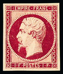 N°18 1f carmin, FAUX SPERATI, neuf * (trace légère), TTB