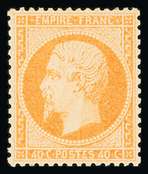 N°23 40c orange, neuf *, TB. Signé JF.Brun, Calves (cote Y&amp;T 3 ...