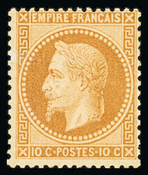 N°28B 10c bistre Type II, neuf *, TB. Signé Calves (cote Y&amp;T ...