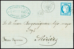 Lettre datée de Caracas (Venezuela) pour Ainhoa (Pyrénées ...