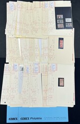 1900-80 VARIÉTÉS XXème SIÈCLE, ensemble de 114 lots sur cartes ...